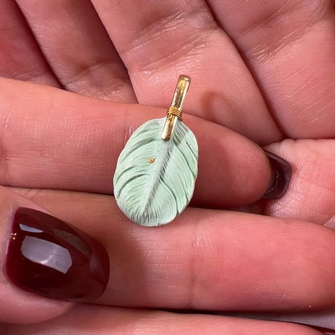 绿松石配件18K金镶嵌配件