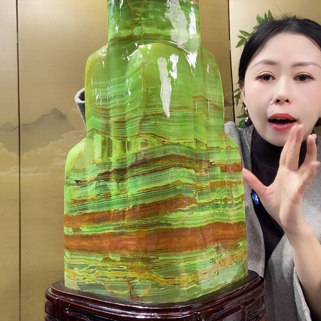 石材山水画作品摆件