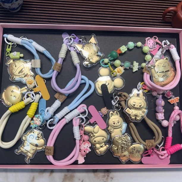 含金工艺新款手机挂件手机链钥匙扣包包挂件女友闺蜜生日礼物