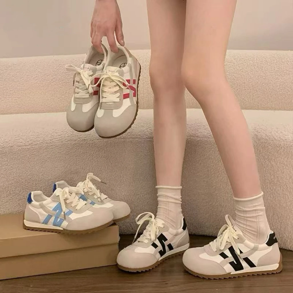 小敏家 德训鞋女2026新款夏季薄款运动鞋超火百搭软底休闲板鞋子