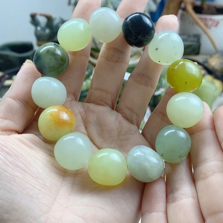 未镶嵌蛇纹石玉手链静****