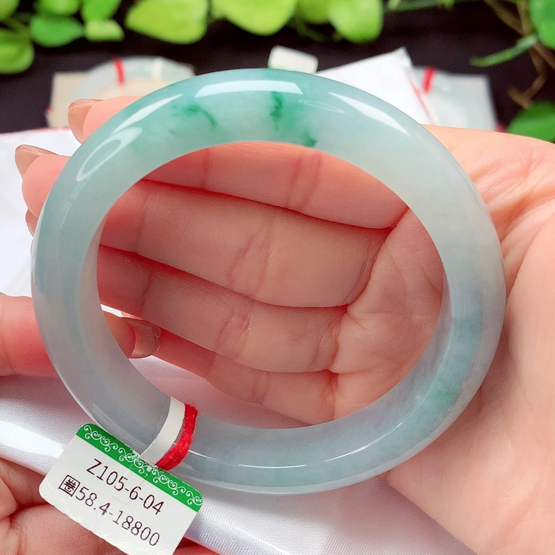 翡翠未镶嵌手镯58.4