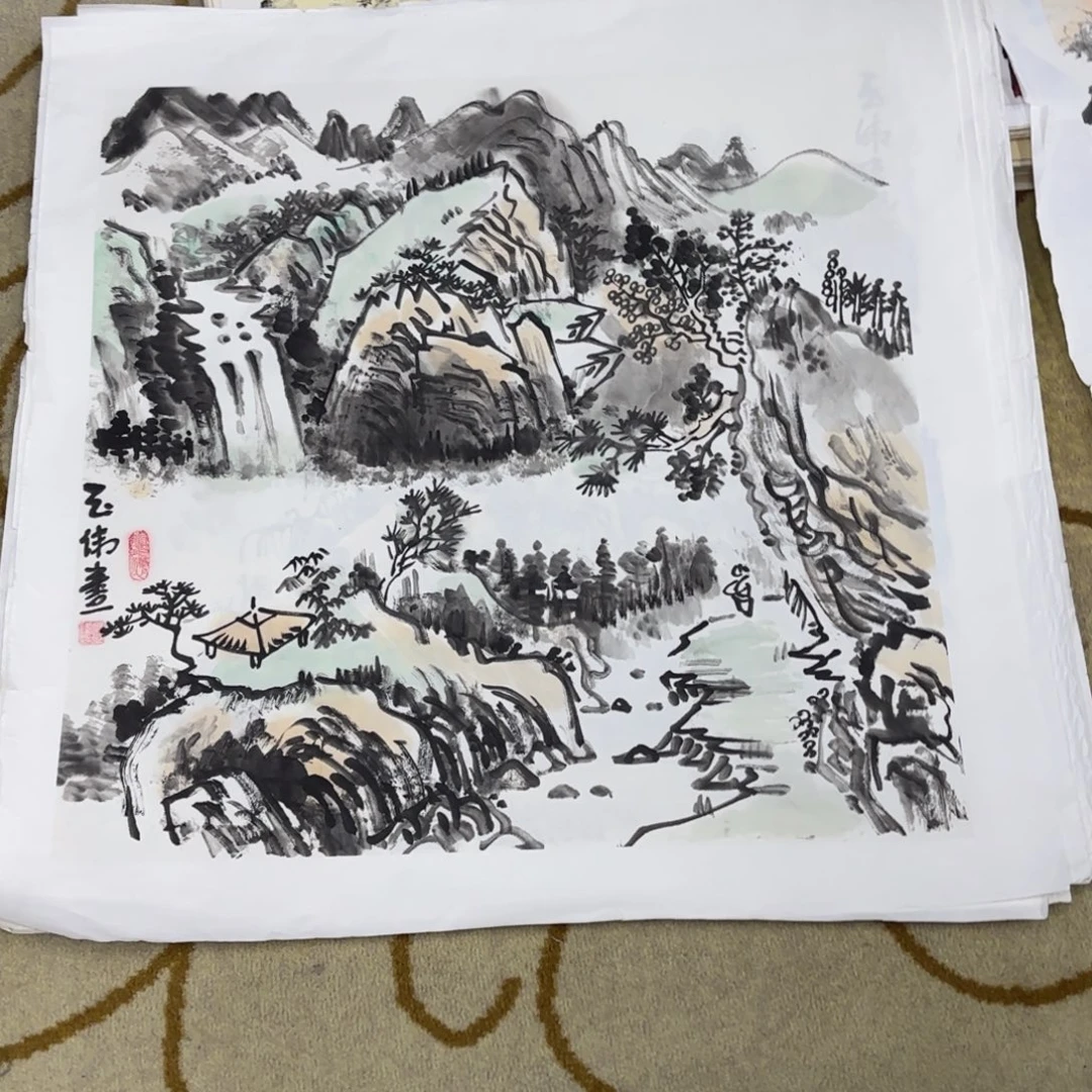 国画张玉伟四尺斗方艺