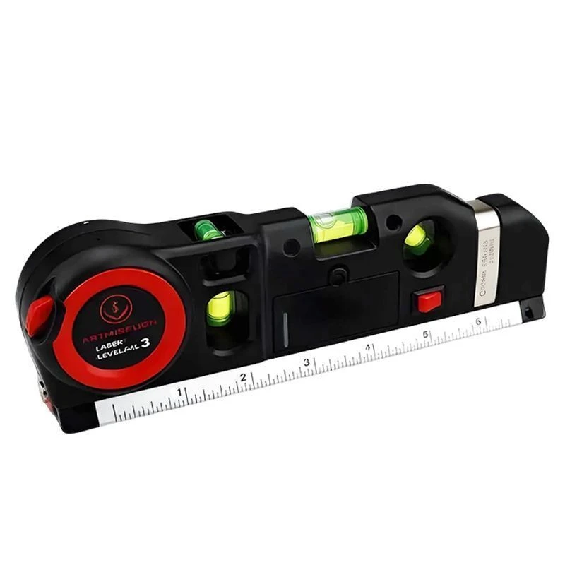 多功能水平仪四合一红绿光卷尺激光水平尺高精度通用五金迷你工具