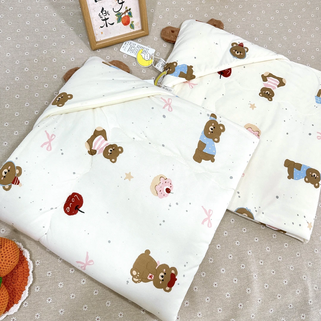 新生儿秋冬季加厚夹棉包被四季产房夹棉包被柔软亲肤舒适婴儿包被