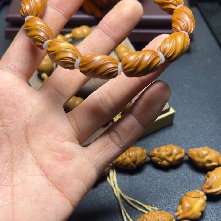 橄榄核手串/手链橄榄核雕微瑕扭转乾坤