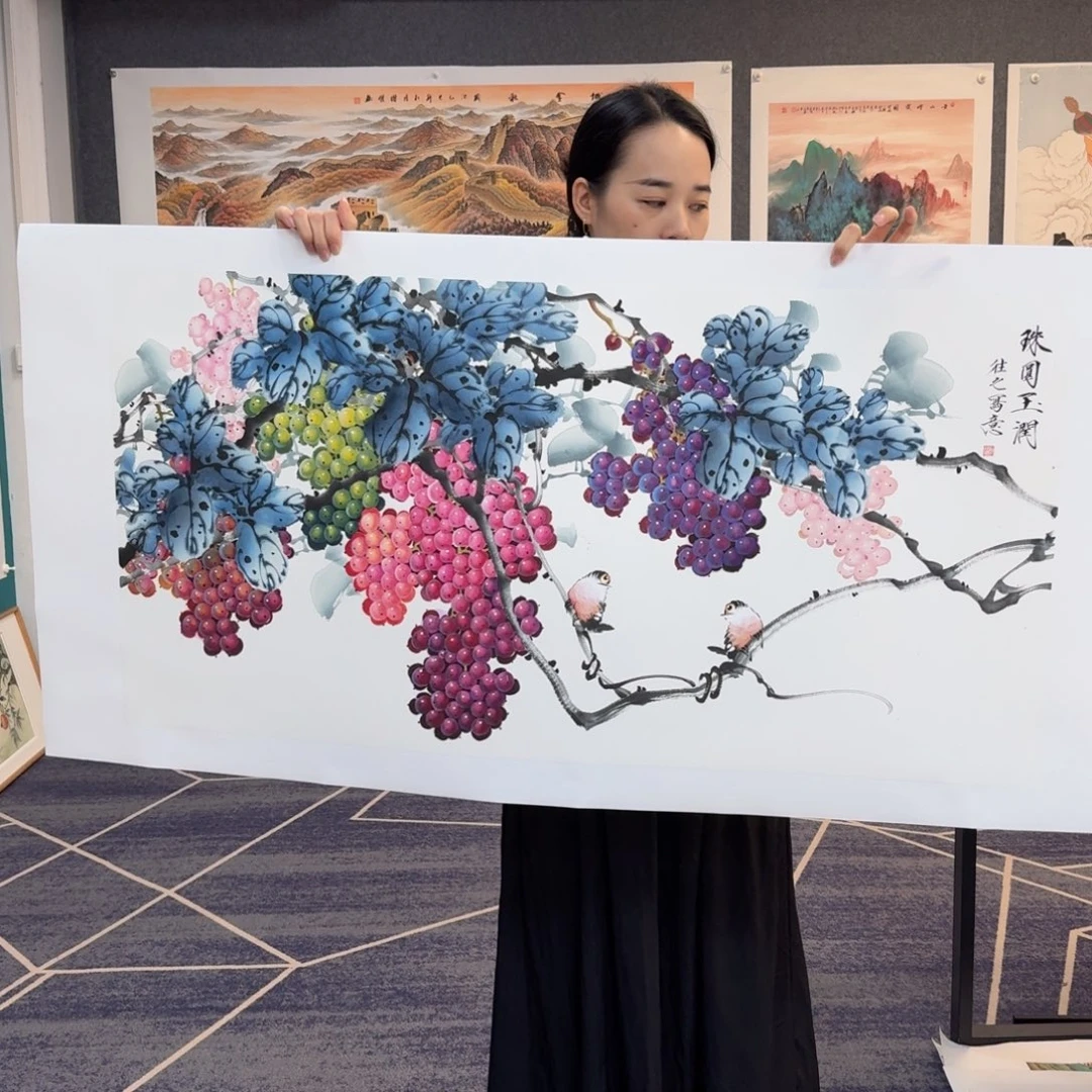 国画国画作品山水花鸟