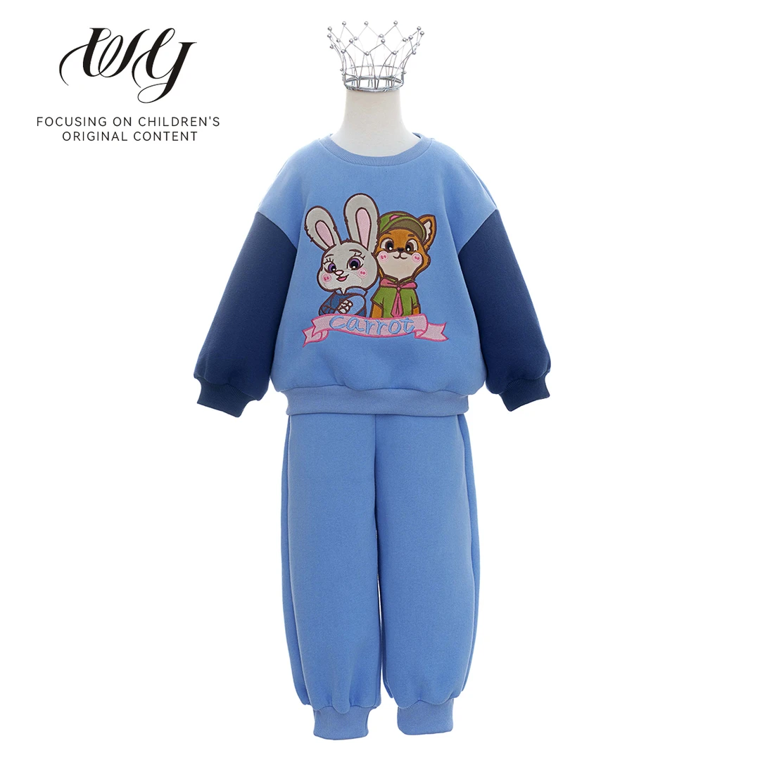 薇爷原创【萌宠套装】春秋卡通动漫洋气秋款女童宝宝卫衣套装