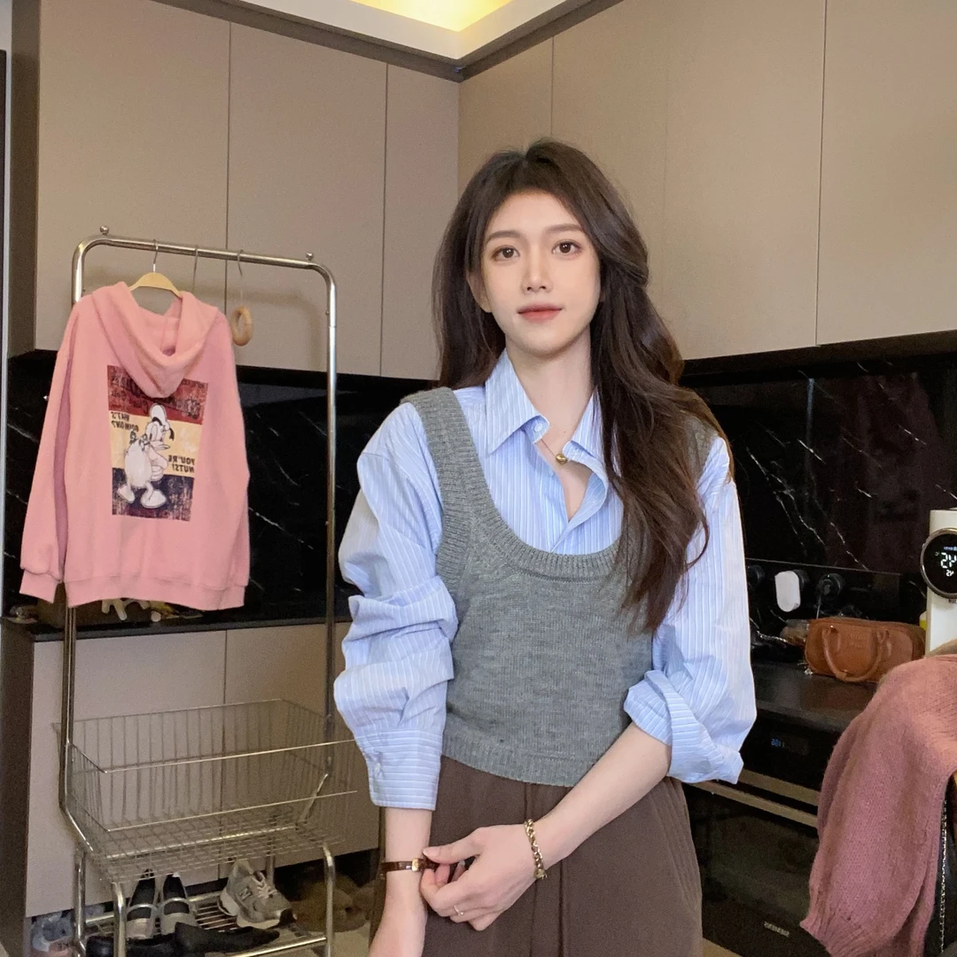韩版宽松衬衫女2025春秋新款上衣