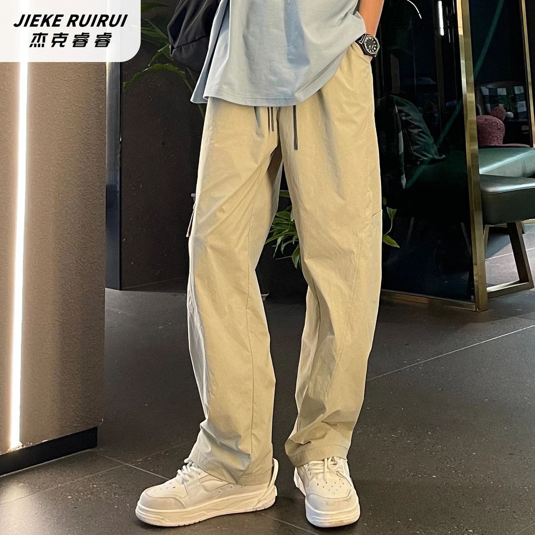 【现货-睿】夏季速干户外百搭休闲长裤线条设计感大童薄裤杰克睿睿