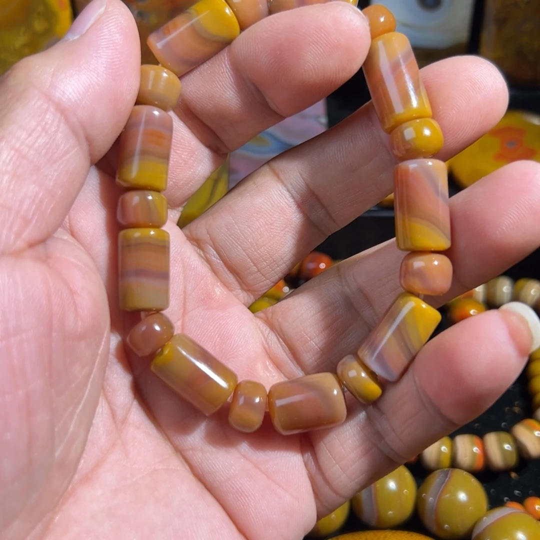 珠***人玛瑙/玉髓合金颈饰