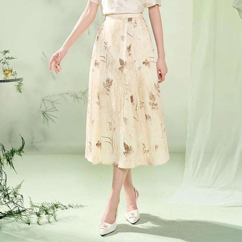 【直播专享】A842226半身裙 香影新中式国风半身裙女夏季新款印