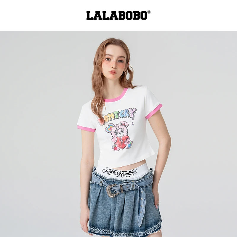 北京金源2025蛇年新款春夏短款休闲印花圆领T恤LBEA-WSDT36