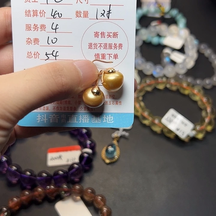 岁***人淡水珍珠耳饰银S925镶嵌