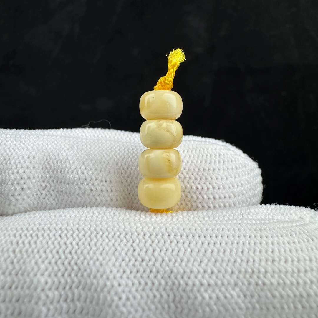 D1386天然蜜蜡 隔珠 6.9mm支持复检