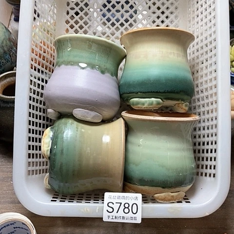 紫砂花盆780微瑕品哦口令8厘米左右