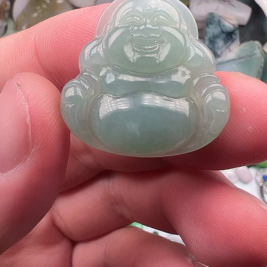 明***月翡翠未镶嵌颈饰佛