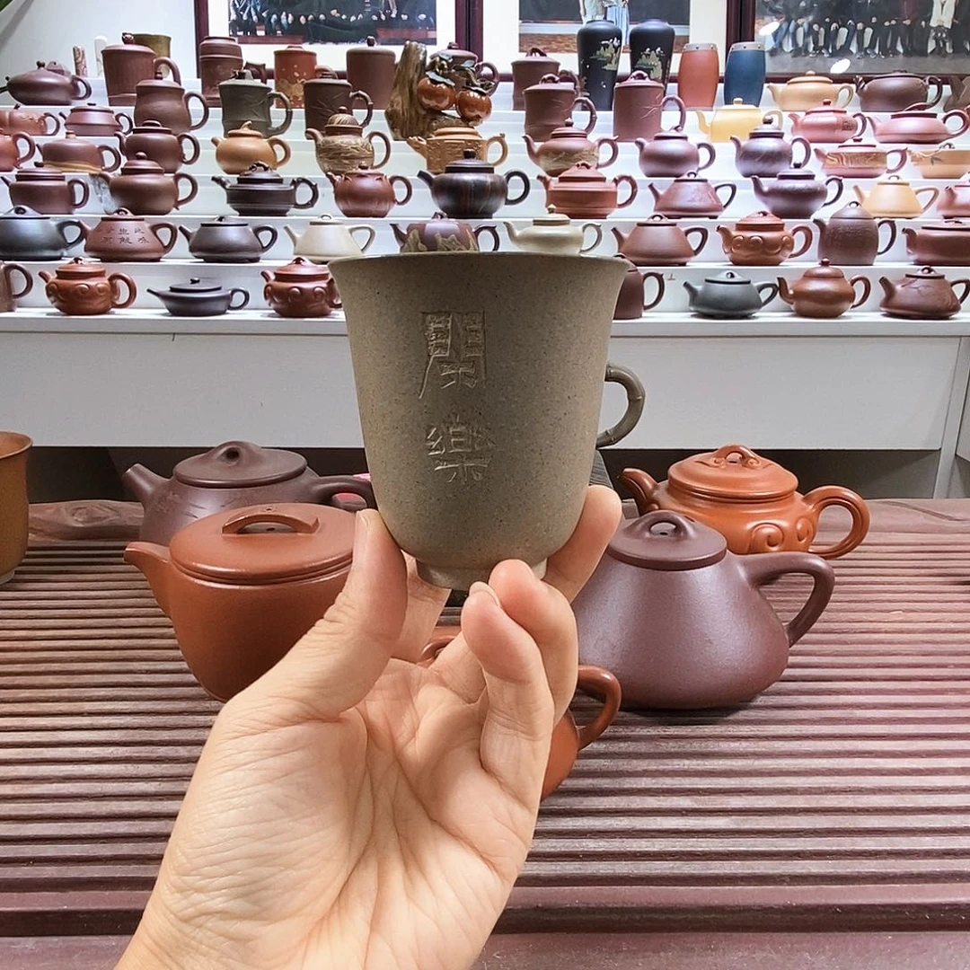 茶壶紫砂原矿紫砂本山绿杯