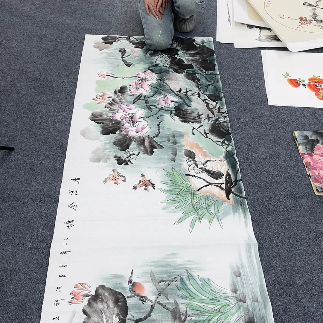 国画作品小姐姐放漏中