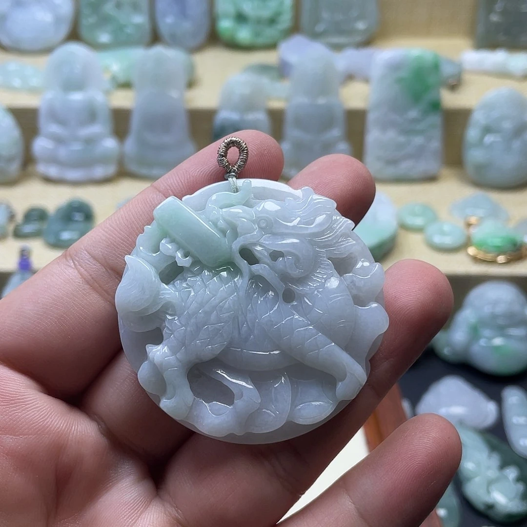 翡翠未镶嵌颈饰纯天然翡翠