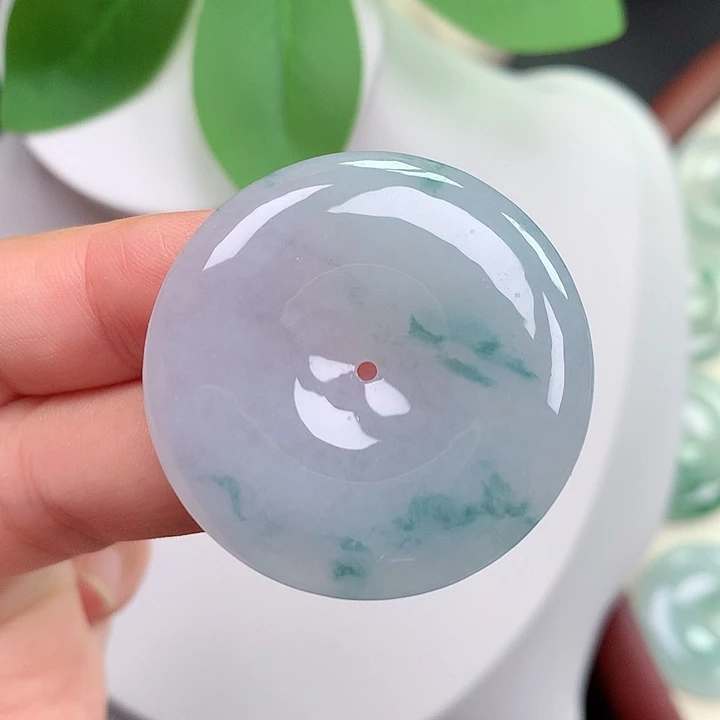 颈饰未镶嵌翡翠平安扣 35.5x5.8mm