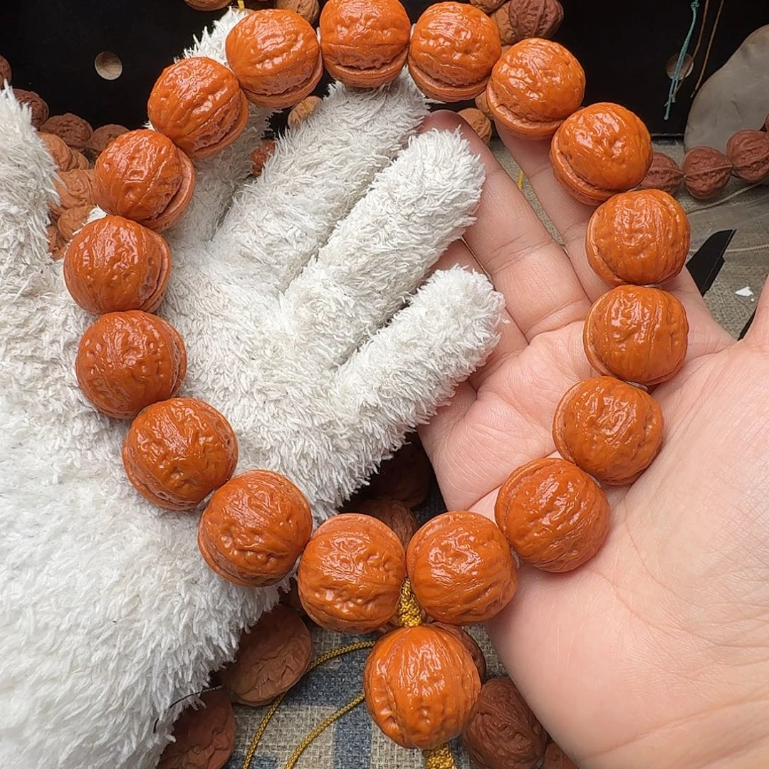 无***奈文玩核桃手串光头一道筋手持