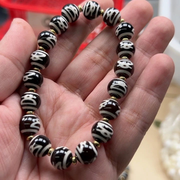 白玉菩提吊坠黑色706