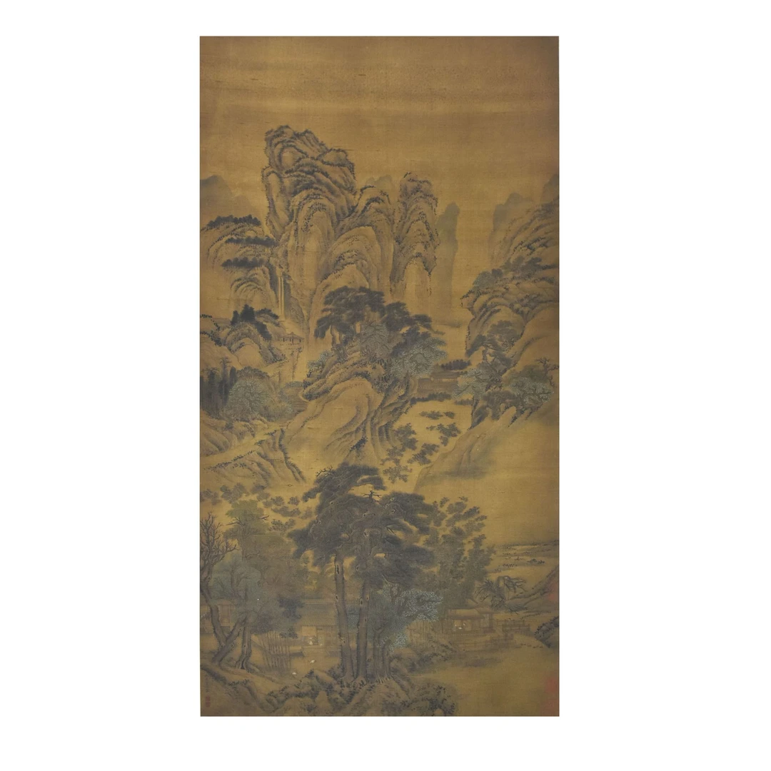 HM9093 十洲 行旅图 131×69cm 绢本立轴