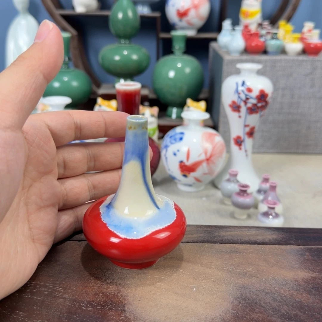 陶瓷手工小花器摆件