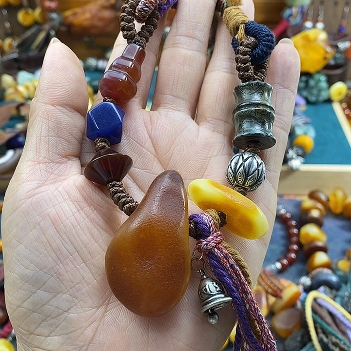 蜜蜡未镶嵌项链项链