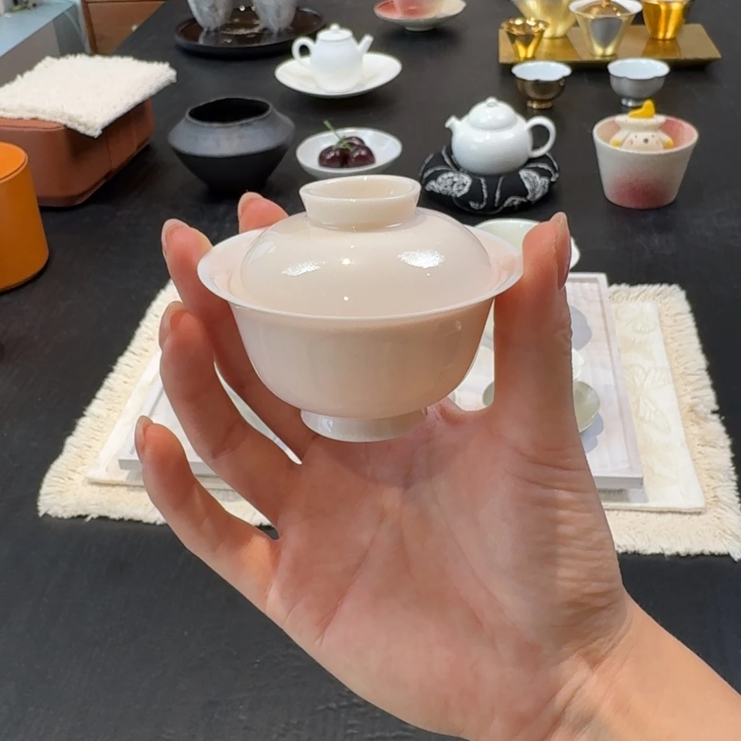 清仓特价 粉色小盖碗