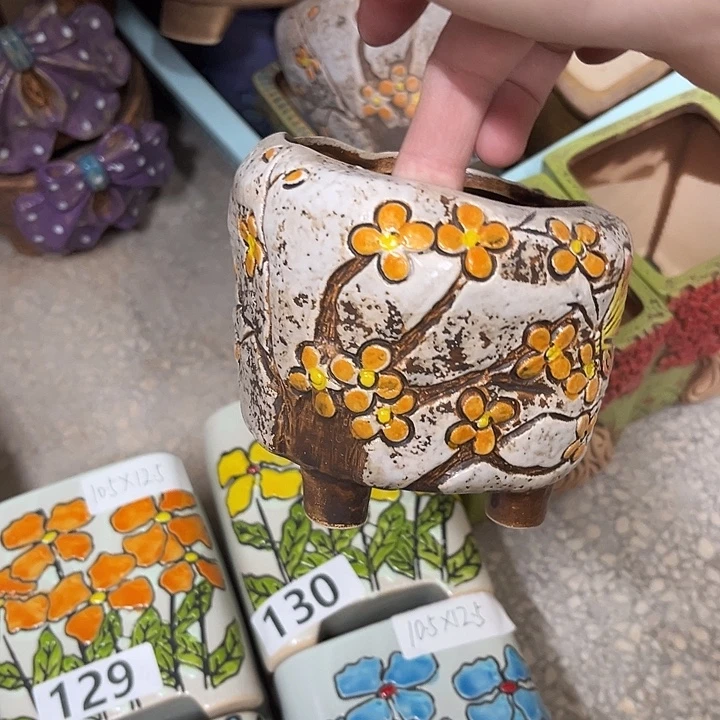 紫砂花盆粗陶材质多肉花盆福利