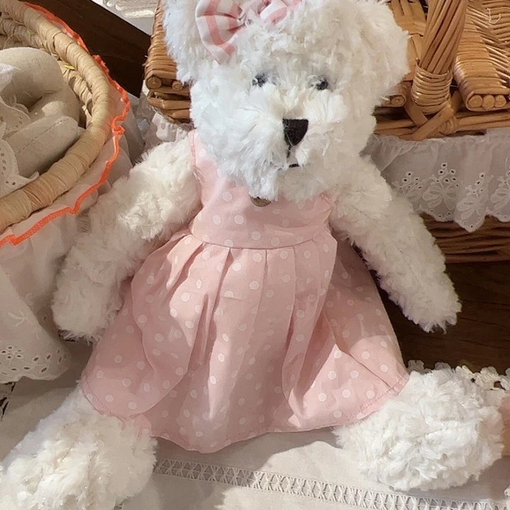 雨妈推荐好看的波点粉小熊