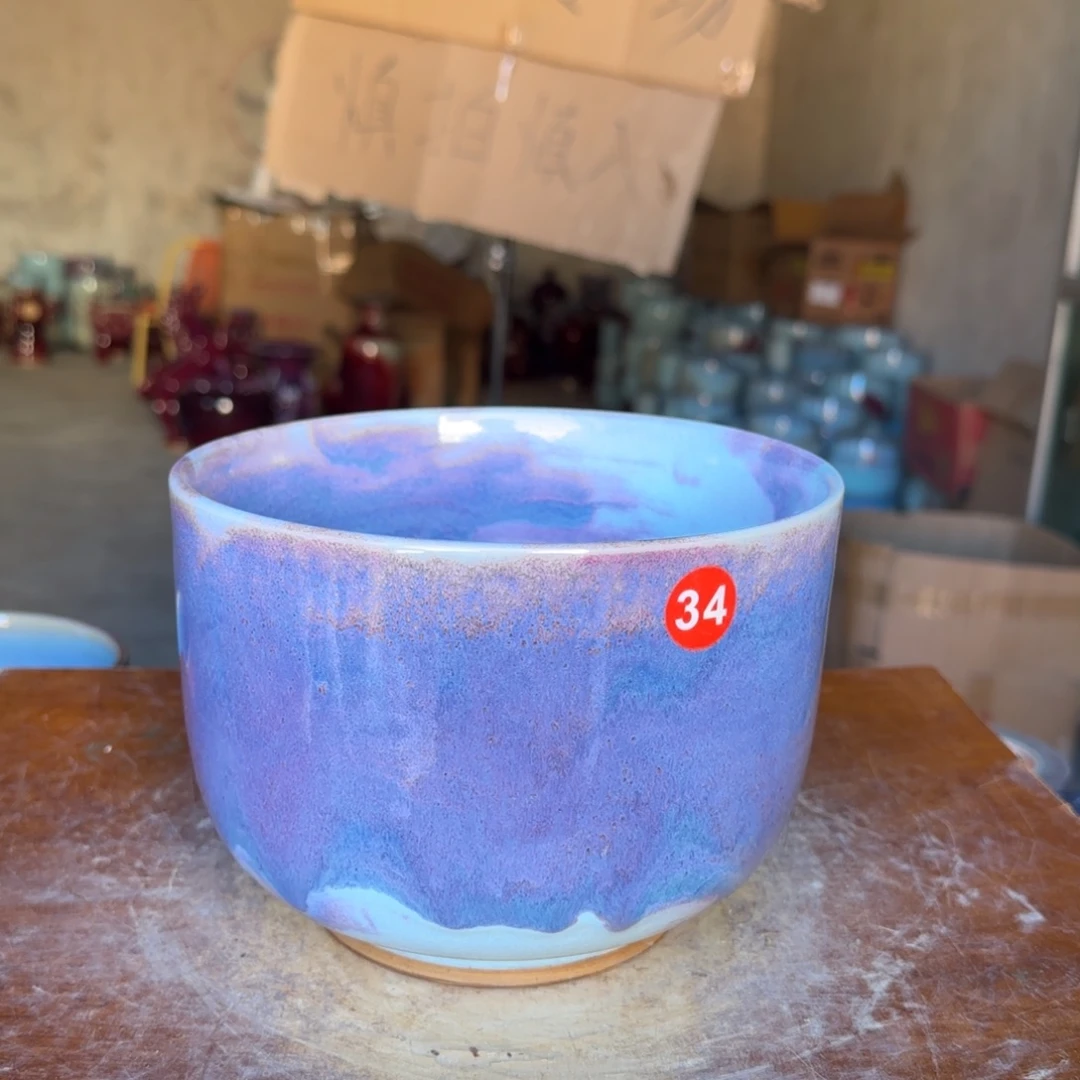 摆件瓷郑家钧窑微瑕