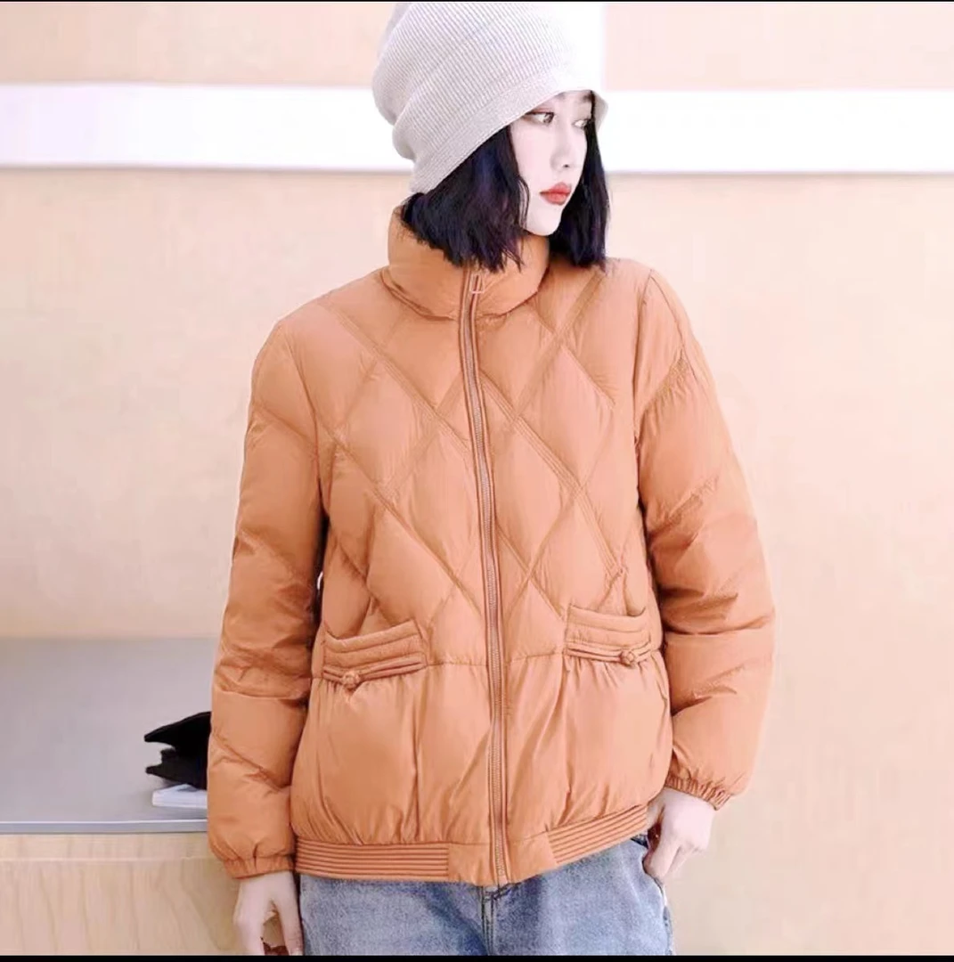 303款车型浅橘色国风口袋款yr棉服个别微瑕