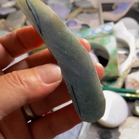 翡翠未镶嵌颈饰明料一个