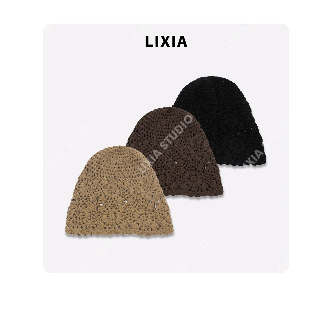 LIXIA【慵懒氛围】慵懒风时尚休闲百搭镂空渔夫帽-D9226