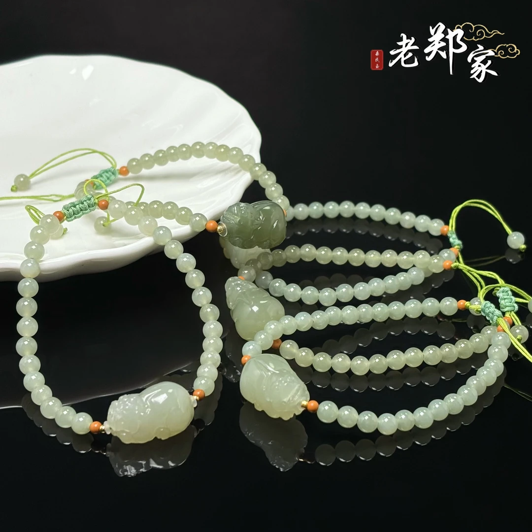 【老郑家】和田玉DIY貔貅手串  约5mm（多样性发一件）1813