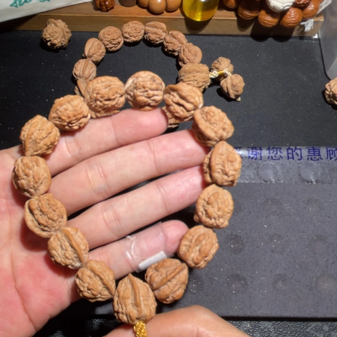 青***场文玩核桃手串嵩山蛤蟆头无削尖无泡药1.8➕