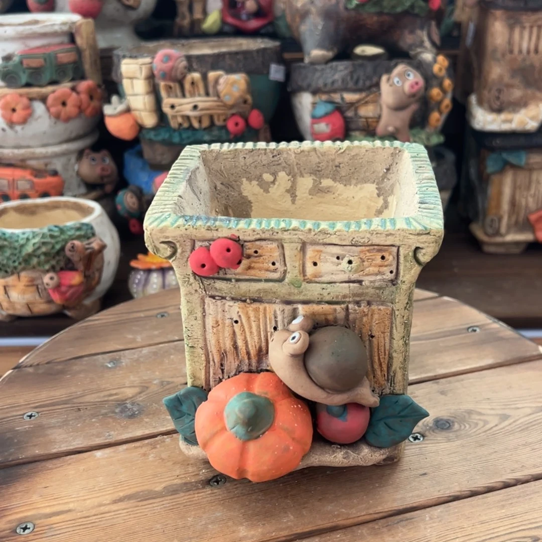 红陶嘻哈多肉花盆