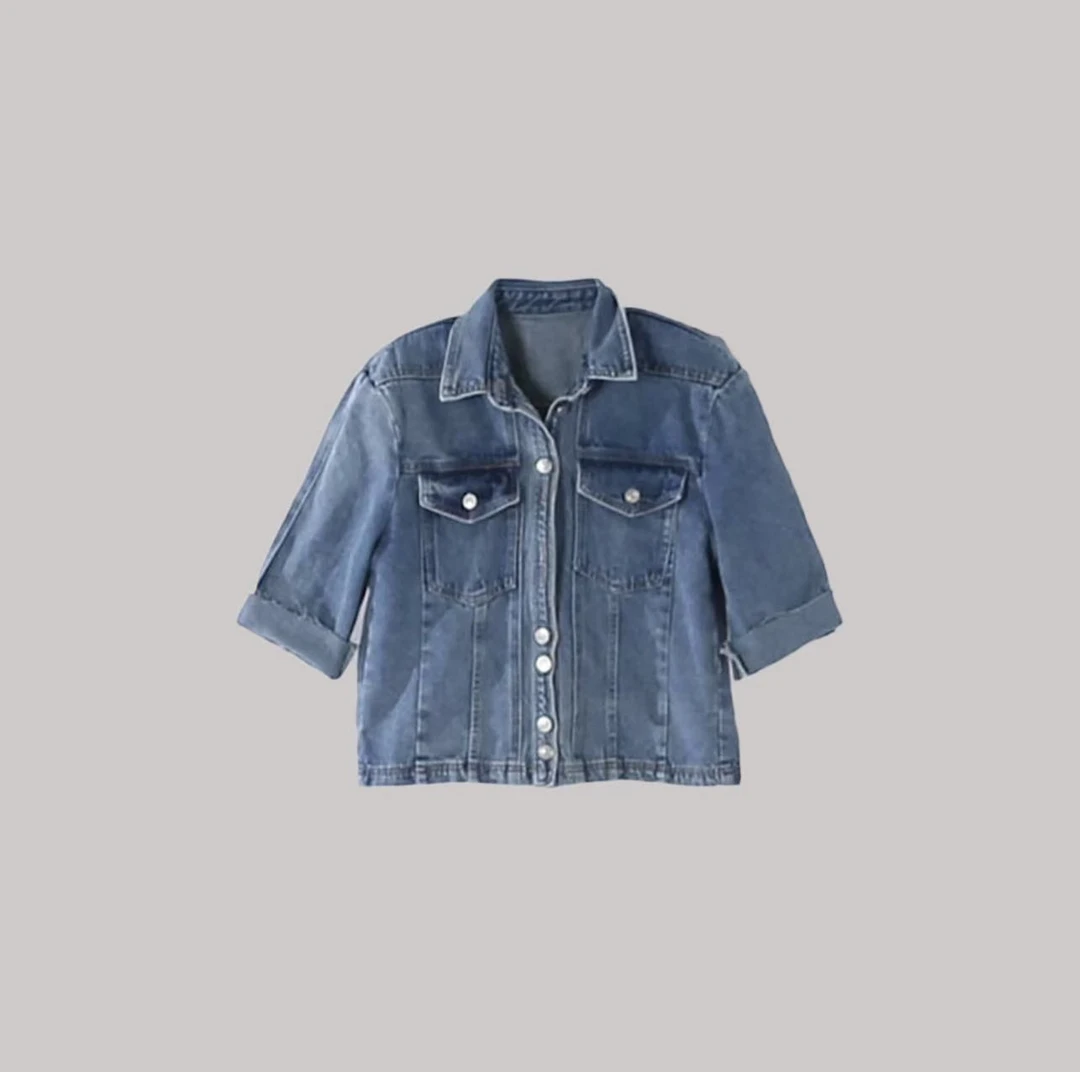 Q YYL 精致短袖牛仔服 圆圆家