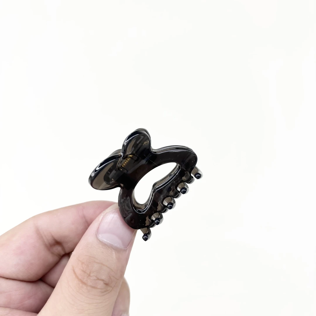 L909夕洛闷灰蝴蝶刘海夹4cm一对装女轻奢风少女风抓夹日韩发夹