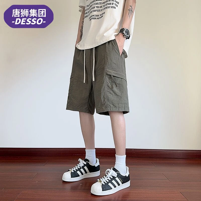 唐狮集团DESSO工装短裤男夏季冰丝凉感休闲直筒潮流百搭五分裤子