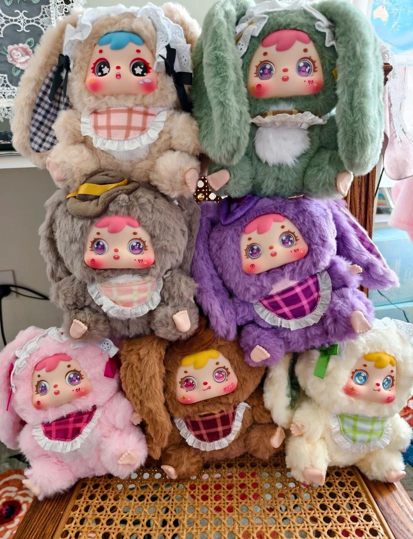 毛小兔大家族毛绒盲盒潮玩公仔礼物挂件