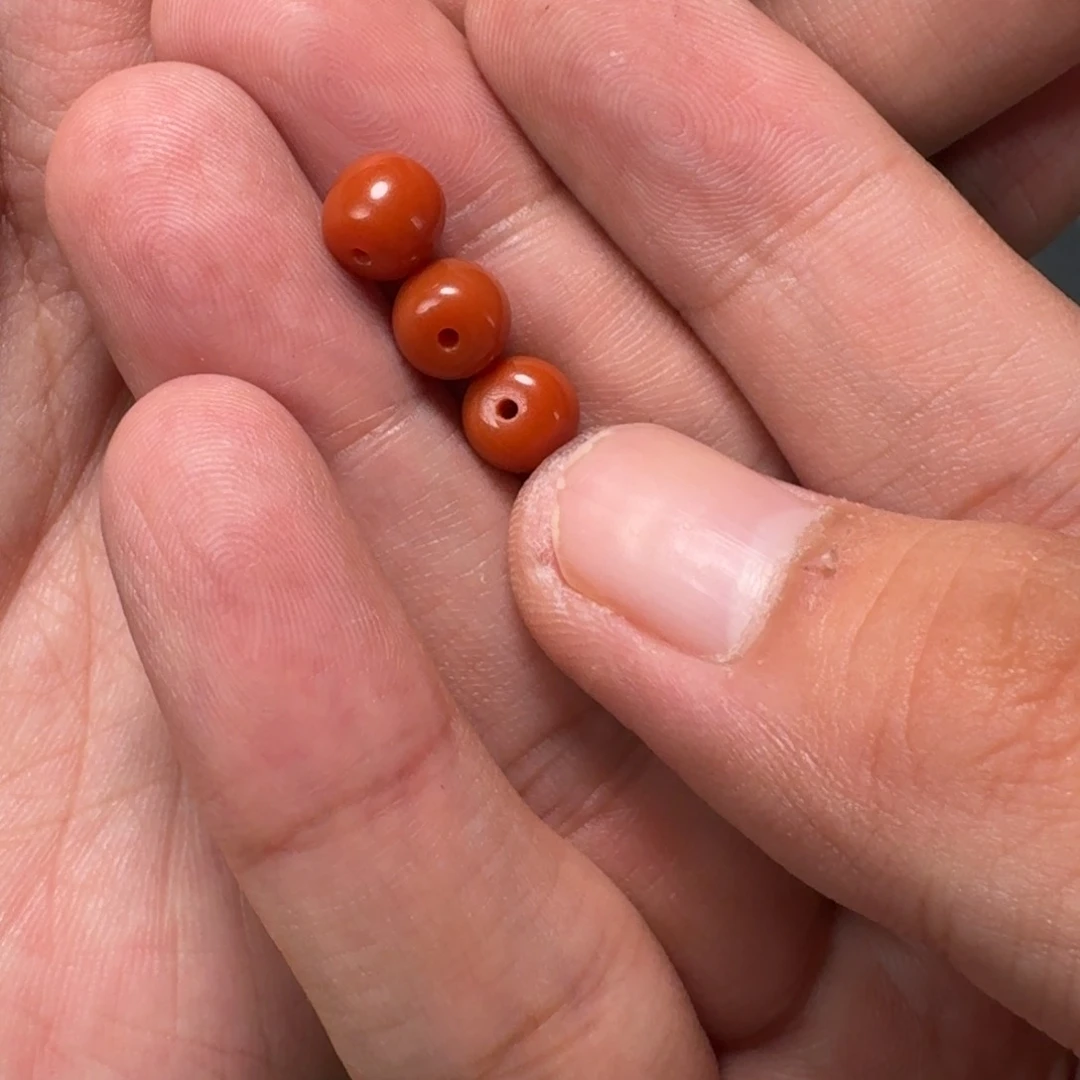 斯***特南红玛瑙老型未镶嵌柿子红套装