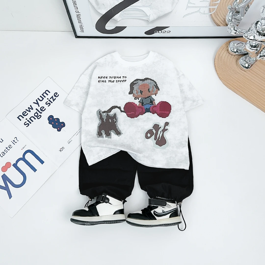 儿童短袖T恤夏季男童夏衣服夏装2025新款潮 HZ25215 悠悠童话童装