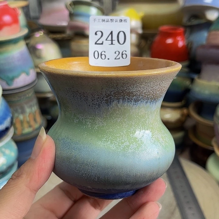 瓷片景德镇陶瓷手工制作口7.5高8