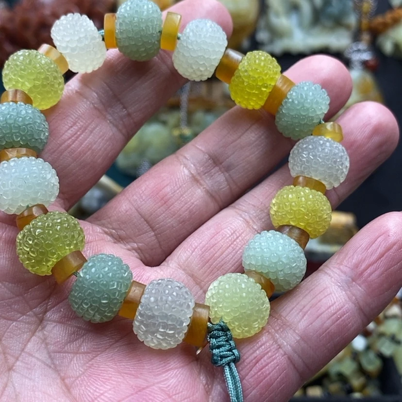 【闪购商品】蛇纹石玉手链未镶嵌