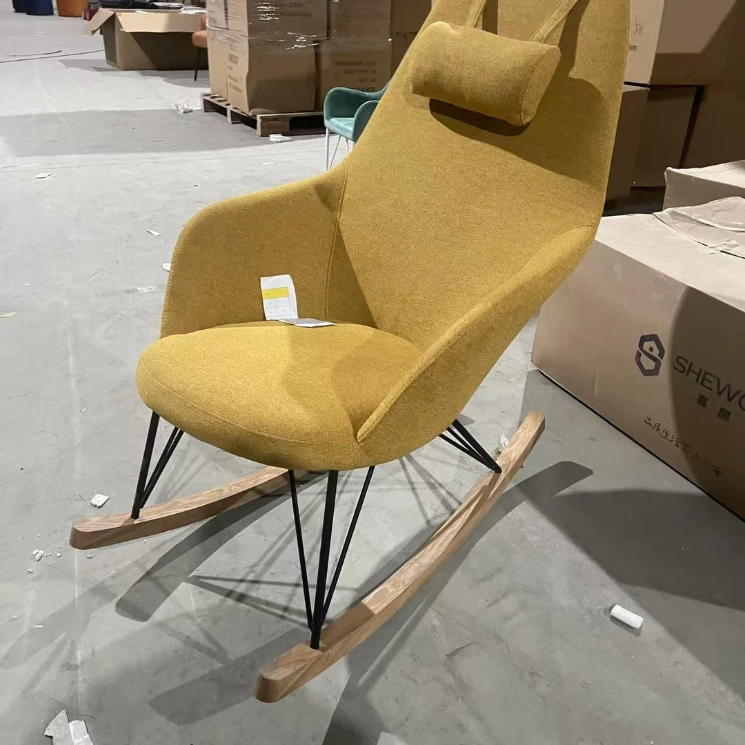 A-J1642椅子摇摇椅单人休闲椅懒人椅躺椅实木椅（66*102*109）