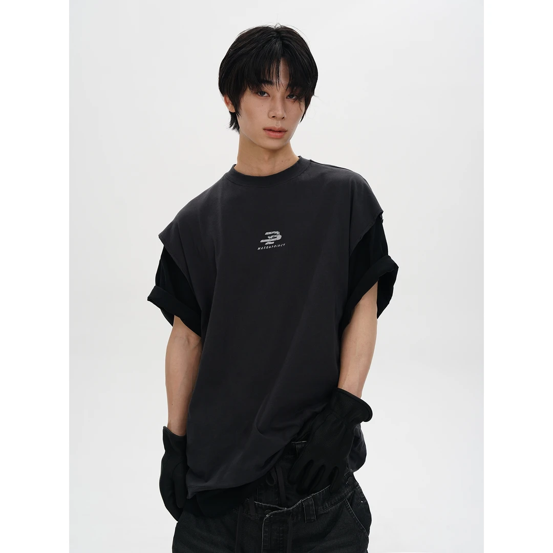 【】MASONPRINCE 两件套裂纹vi短袖T